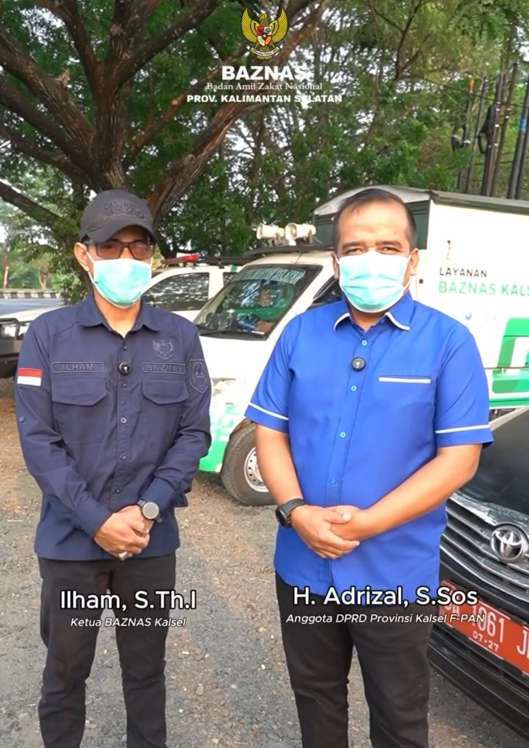Baznas Kalsel & DPRD Kalsel Bagikan Masker, Lindungi Masyarakat Di Tengah Kondisi Udara Kurang Baik