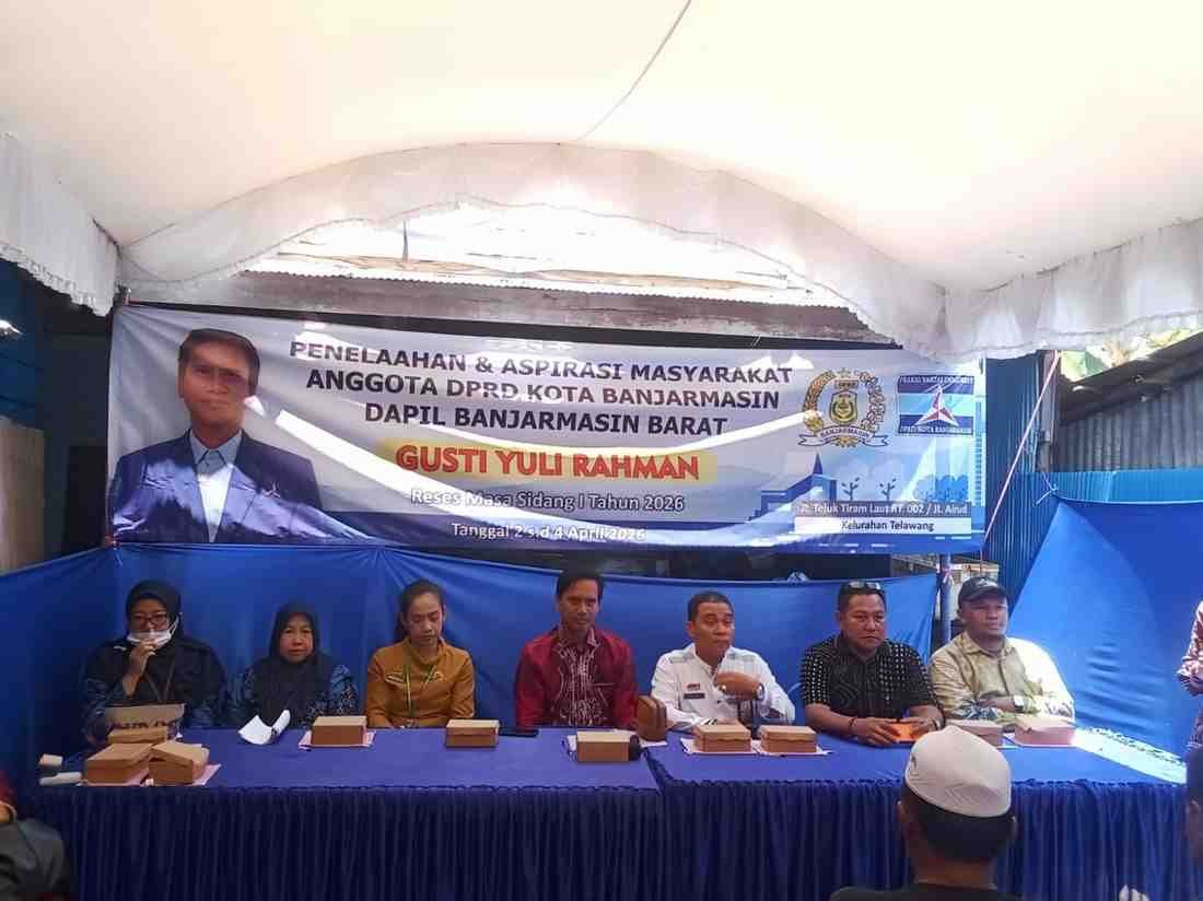 Gusti Yuli Rahman Dari Fraksi Demokrat Gelar Reses, Jembatani Aspirasi Warga Teluk Tiram Kelurahan Telawang